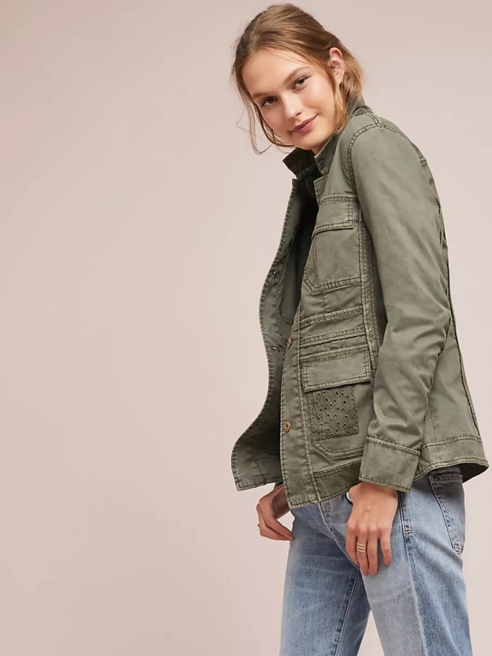Anthropologie Merrit weaver Jacket Green XS